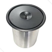 Lixeira De Embutir Pias E Bancadas Inox 5 Litros Tampa Preta Lixeira De Embutir Pias E Bancadas Inox 5 Litros Tampa Preta