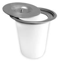 Lixeira De Embutir Plástico Acabamento Em Aço Inox 5 Litros