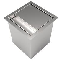 Lixeira de Embutir Quadrada Saro Inox 4 Litros de Bancada CLL Lixeira de Embutir Quadrada Saro Inox 4 Litros de Bancada CLL