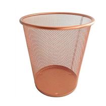 Lixeira de Escritorio, Cesto de lixo Aramado 12L Rose Gold Gv Office