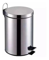 Lixeira de inox 3 litros com pedal cesto removível e alça - Belakasa