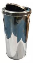 Lixeira De Inox 40 Litros Tampa Basculante 30X60cm Lixeira De Inox 40 Litros Tampa Basculante 30X60cm