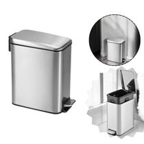 Lixeira de Inox 5 Litros com Design Moderno, Ideal para Cozinha, Banheiro e Escritório Lixeira de Inox 5 Litros com Design Moderno, Ideal para Cozinha, Banheiro e Escritório