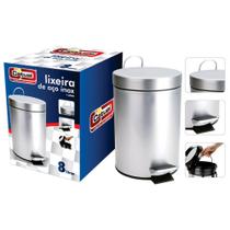 Lixeira de Inox com Pedal - 8 Litros - Catuaí