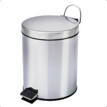 Lixeira De Inox Com Pedal E Cesto De 12 Litros Banheiro