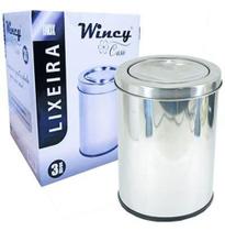 Lixeira De Inox Com Tampa Basculante 3l - Wincy