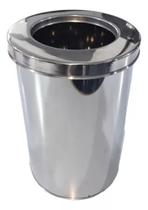 Lixeira de Inox P/ Escritórios, Áreas de Lazer, Condomínios com Tampa Aro 35 Litros Lixeira de Inox P/ Escritórios, Áreas de Lazer, Condomínios com Tampa Aro 35 Litros