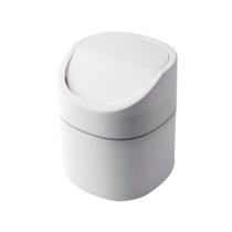Lixeira de Mesa 4L com Tampa Basculhante Branca Plástica 16cm Lixeira de Mesa 4L com Tampa Basculhante Branca Plástica 16cm