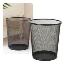 Lixeira De Metal Aramado Cesto De Lixo Grande Universal Unitário Escritório Cozinha Casa Quarto Sala Lixeira Lixo Arame