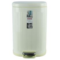 Lixeira de Pedal 15 Litros Cesto Interno Design Retro Branco Nude