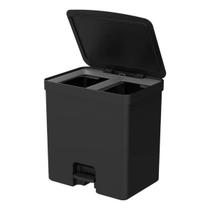 Lixeira De Pedal 20 Litros Duplo Compartimento Reciclagem