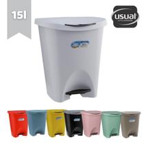 Lixeira De Pedal Colorida 15 Litros Usual Utilidade Plastico