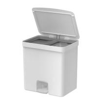 Lixeira De Pedal Trium 20 Litros Com Duplo Compartimento Ou