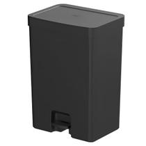 Lixeira de Pedal Trium 30L Duplo Compartimento Preto LX4350PTF - Ou