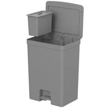 Lixeira de Pedal Trium 46 + Cesto 4L Chumbo LX4450CHF - Ou Lixeira de Pedal Trium 46 + Cesto 4L Chumbo LX4450CHF - Ou