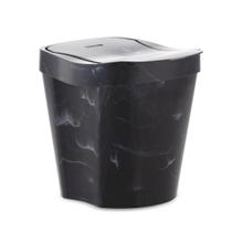 Lixeira de Pia 3 Litros Mármore Preta 762-X - Top Line