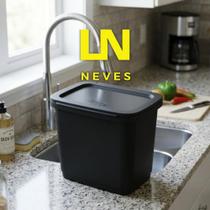 Lixeira de Pia 4L Preto Giplás