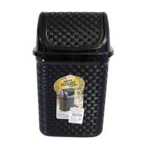 Lixeira De Pia Basculante Rattan Nitronplast 4,5L Preta