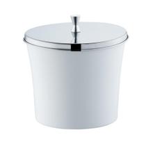 Lixeira De Pia Branca Tampa Cromada 3 Litros Com Aro Interno Cesto De Lixo Cozinha Banheiro Casa Organização Lixeira De Pia Branca Tampa Cromada 3 Litros Com Aro Interno Cesto De Lixo Cozinha Banheiro Casa Organização