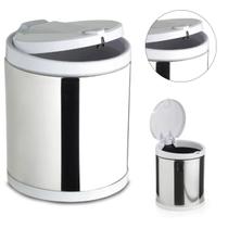 Lixeira de Pia Cesto de Lixo 2,5 litros Inox Click Cozinha Branca com Tampa Viel