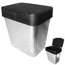 Lixeira de Pia Cesto de Lixo 2,5L Metálica Plástica Click Cozinha Tampa MB Lixeira de Pia Cesto de Lixo 2,5L Metálica Plástica Click Cozinha Tampa MB
