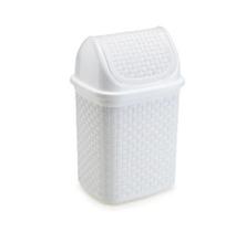 Lixeira de Pia com Tampa Basculante Rattan em Plastico Branco 4,5L - Nitron