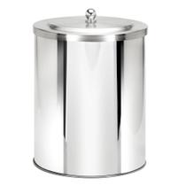 Lixeira de Pia com Tampa Sobreposta em Inox 5 Litros Ecobin