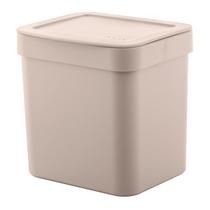 Lixeira De Pia Cozinha Compacta 2,5L Aro Esconde Saco Lixinho Higiênico Bancada Escritório Prático Com Tampa