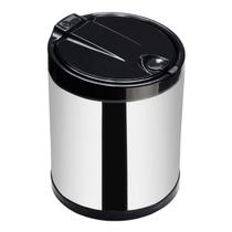 Lixeira De Pia Inox 2,5 Litros Cesto Cozinha Balde Plástico