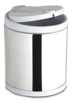 Lixeira De Pia Inox C/ Tampa Click Recip. Plástico 2,5 L