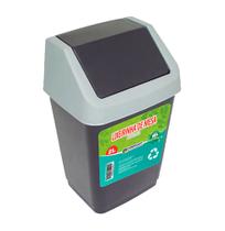 Lixeira de pia / mesa de plastico retangular com tampa basculante 2l