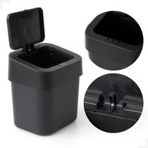 Lixeira de Pia Multiuso Elegance 4L Com Tampa Click - Preta