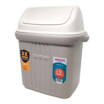 Lixeira De Pia Para Cozinha Cesto Lixo Basculante 6,5 Litros
