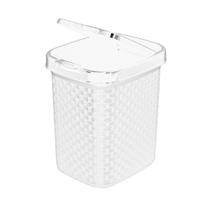 Lixeira de Pia Rattan Com Tampa 4,5 Litros Branca Nitron Lixeira de Pia Rattan Com Tampa 4,5 Litros Branca Nitron