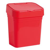 Lixeira de Pia Vermelha 2,8 Litros Design Clean LP House Lixeira de Pia Vermelha 2,8 Litros Design Clean LP House