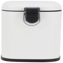 Lixeira De Piso 6 Litros Branca 20X21X21Cm Inox - Banheiro