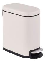 Lixeira De Piso Retangular Aco Com Pedal 5l 29x33x14cm