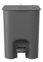 Lixeira De Piso Square Pedal Plastico 12l 32x27x22cm - Cinza Lixeira De Piso Square Pedal Plastico 12l 32x27x22cm - Cinza