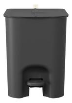 Lixeira De Piso Square Pedal Plastico 12l 32x27x22cm - Preta Lixeira De Piso Square Pedal Plastico 12l 32x27x22cm - Preta
