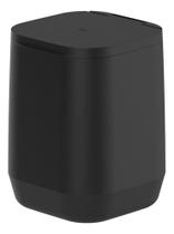 Lixeira De Piso Square Plastico Click Preta 6l 26x20x21cm Lixeira De Piso Square Plastico Click Preta 6l 26x20x21cm