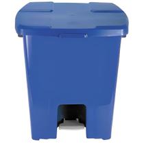 Lixeira de Plástico Azul Quadrada com Pedal 30 Litros - P30A/4 - JSN