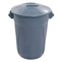 Lixeira de Plástico Cinza 66cm com Tampa Sobreposta 100 Litros - CR100C - JSN