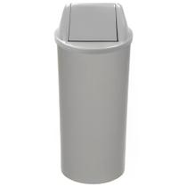 Lixeira de Plástico Cinza 70x30cm com Tampa Vai Vem 50 Litros - EB27IC - JSN