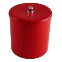 Lixeira de Plástico com Tampa 25X20cm 6L Vermelho Bordô Astra