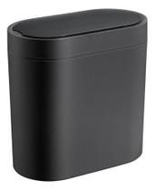 Lixeira De Plastico P/ Banheiro 6l Preta Automatica - Oikos Lixeira De Plastico P/ Banheiro 6l Preta Automatica - Oikos