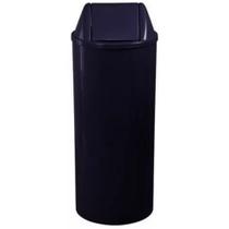 Lixeira De Plástico Preta 80x32cm Com Tampa Vai Vem 50 Litros - Eb27p - Jsn