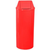 Lixeira de Plástico Vermelha 70x30cm com Tampa Vai Vem 50 Litros - EB27V - JSN