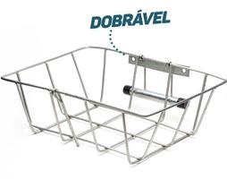 Lixeira De Rua 48cm Grade Portão Muro Dobrável P/ Lixo - Resistente Prático Lixeira De Rua 48cm Grade Portão Muro Dobrável P/ Lixo - Resistente Prático