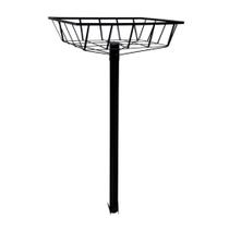 Lixeira De Rua Calçada Parque Cesto Raso Preta 112x60x45cm.