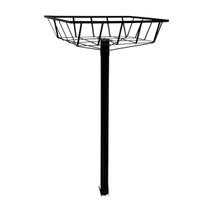 Lixeira de Rua Calçada Parque Cesto Raso Preta 112x60x45cm